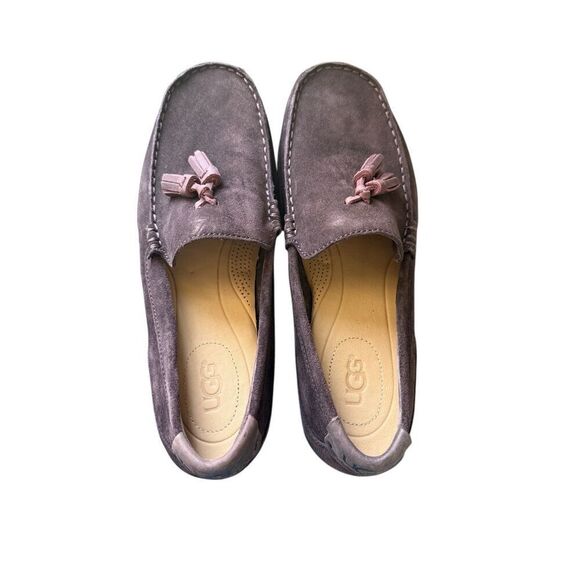 UGG men’s Chocolate Brown Leather Suede Slip-On Tassel Loafers Shoes Size 11 main image 11